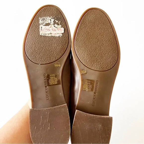 Lucky Brand Cahill Loafer Taupe Soft‎ Leather Shoes Women’s Size 10M Fall Vibes - Picture 3 of 14